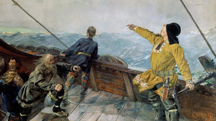 Christian Krohg - Leiv Eirikson discovering America