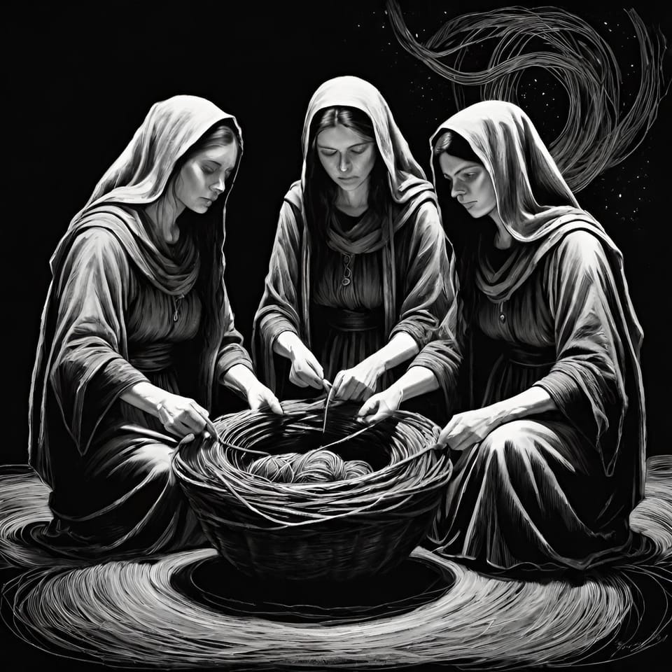 The Norns weaving fate