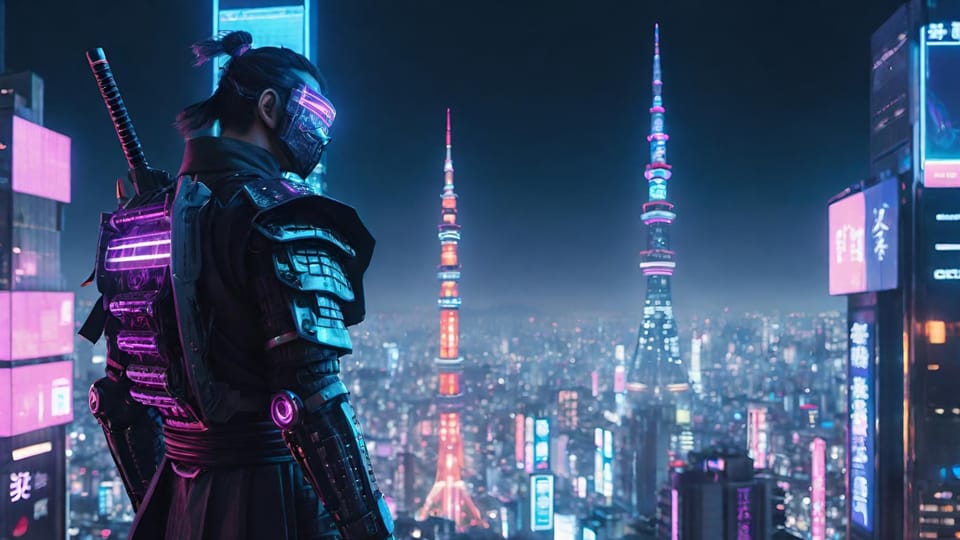 Cyberpunk samurai.