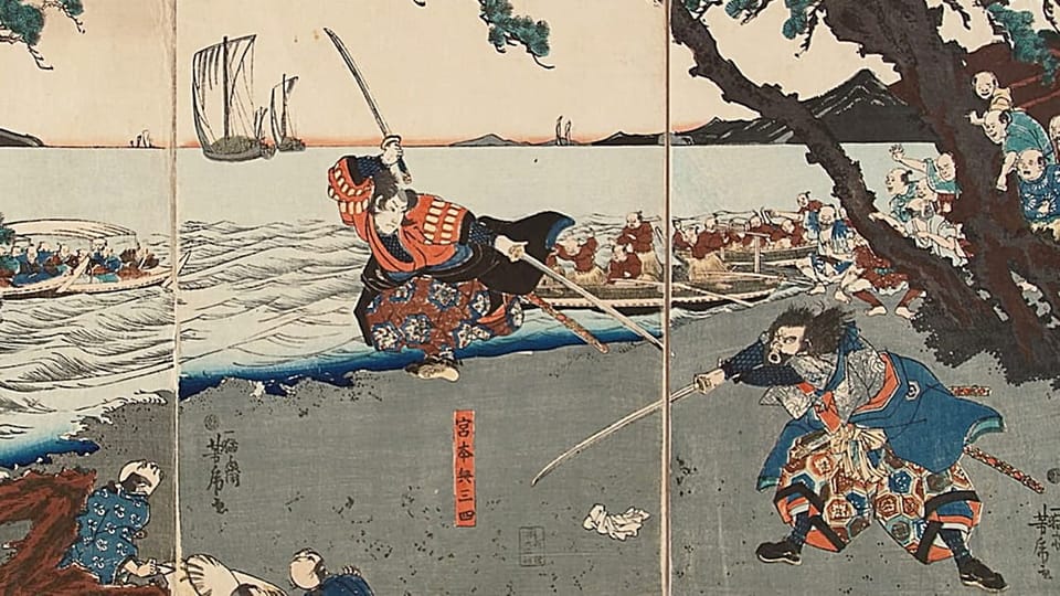 Miyamoto Musashi in combat.